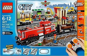 LEGO City 3677 Červený nákladní vlak